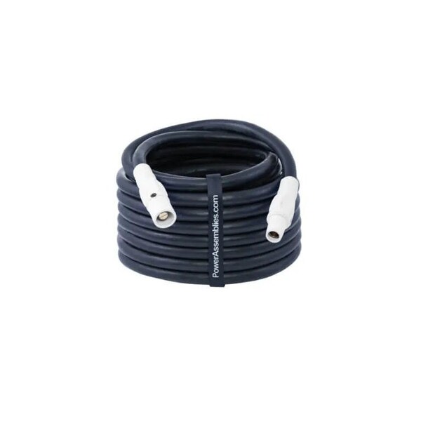 Power Assemblies Type W Extension 400A 4/0 AWG Series 16 Male to Female Camlock 50 Ft, White - 40TW16050MFW