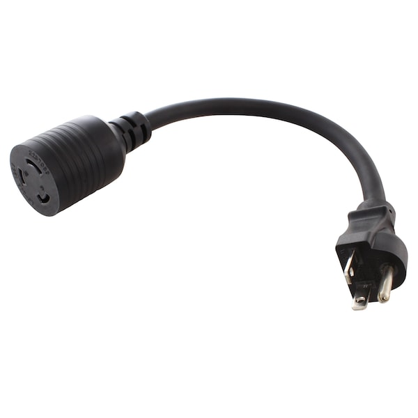 Ac Works 1FT NEMA 5-20P 20A 125V Plug to Locking 20 Amp L5-20R Female Connector - S520L520-012