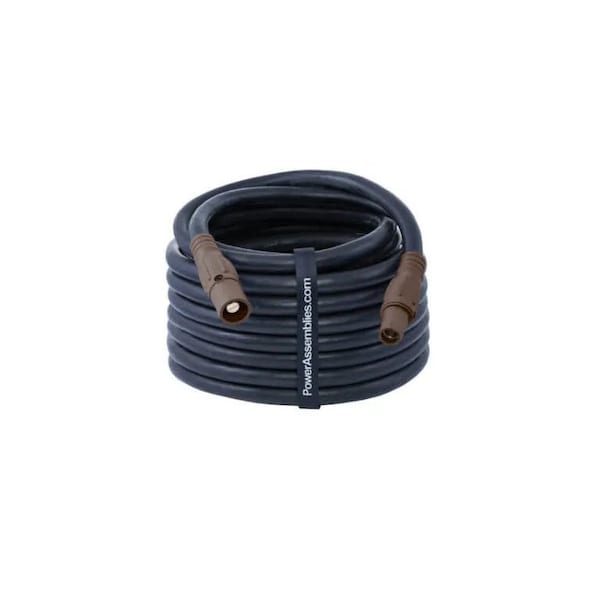 Power Assemblies Type W Extension 400A 4/0 AWG Series 16 Male to Female Camlock 25 Ft, Brown - 40TW16025MFH