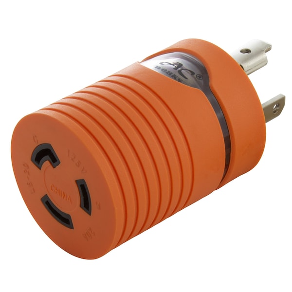 Ac Works Locking Adapter L5-30P 30A 125V Locking Plug - L5-20R 20Amp 3-Prong Connector - ADL530L520