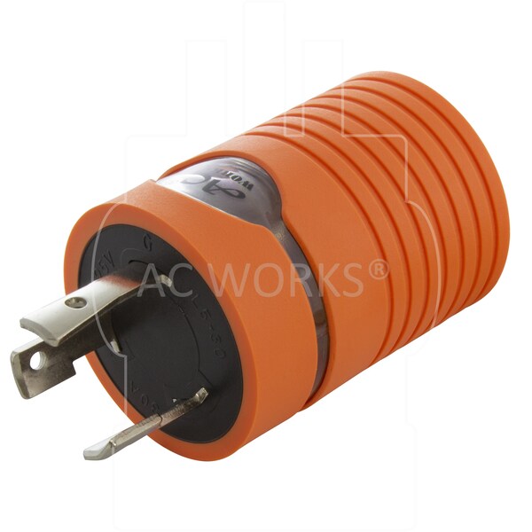 Ac Works Locking Adapter L5-30P 30A 125V Locking Plug - L5-20R 20Amp 3-Prong Connector - ADL530L520