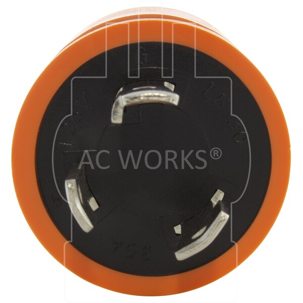Ac Works Locking Adapter L5-30P 30A 125V Locking Plug - L5-20R 20Amp 3-Prong Connector - ADL530L520