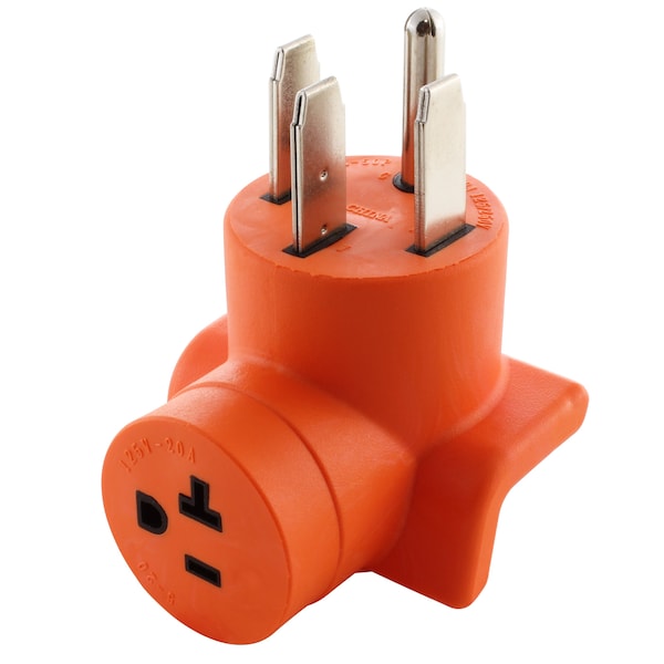 Ac Works Plug Adapter 14-50P 50A Outlet to Household 15/20 A T-Blade Connector - AD1450520