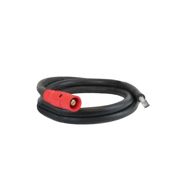 Power Assemblies Type W Pigtail 400A 4/0 AWG Series 16 Male Camlock to Tinned 10 ft, Red - 40TW16010MTR