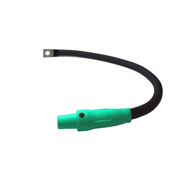 Power Assemblies Type W Pigtail 400A 4/0 AWG Series 16 Female Camlock to Lug 3 ft, Green - 40TW16003FLG
