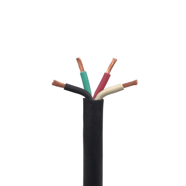 Remington Industries 10 AWG SOOW Portable Cord, 4 Conductor 600V Power Cable, EPDM Wires w/CPE Outer Jacket - 100' Lngth - SOOW1004-100