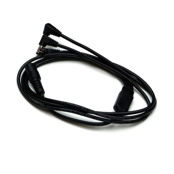 Agilux 3 way DC Power Splitter Cable Barrel Plug 5.5mm x 2.1mm 1 Female to 3 Male Black, PK 2 - ACS003-02