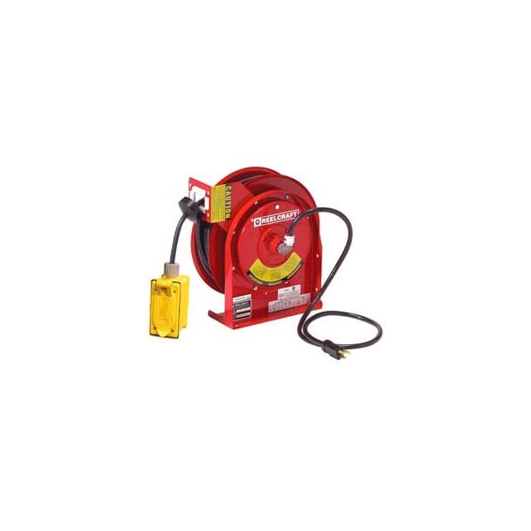 Reelcraft Reelcraft L 4545 123 7 12 AWG / 3 Cond  x 45ft, 20 AMP, Duplex GFCI Outlet with Cord, 285 lbs - L 4545 123 7