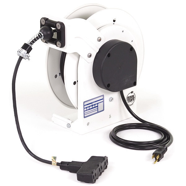 Kh Industries 50 ft. 16/3 Retractable Cord Reel 10 Amps - RTAN3LW-WTT515-B16K