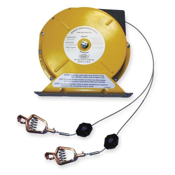 Hubbell Wiring Device-Kellems Static Discharge Reel, 50 ft, 8-5/8" W - HBL50YSD