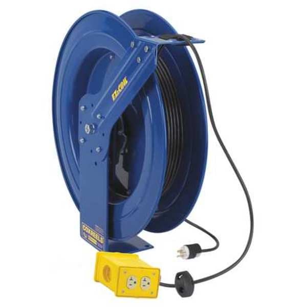 Coxreels 100 ft. 12/3 Retractable Cord Reel 4 Outlets 120VAC Voltage - EZ-PC24-0012-B