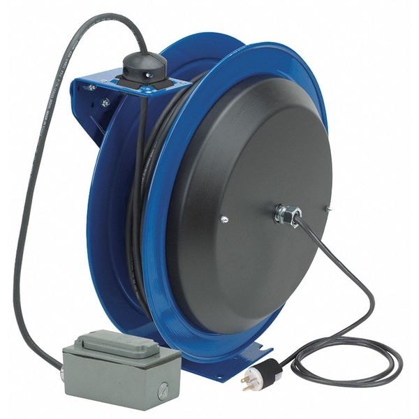 Coxreels 100 ft. 16/3 Retractable Cord Reel 13 Amps 2 Outlets 120VAC Voltage - PC24-0016-F