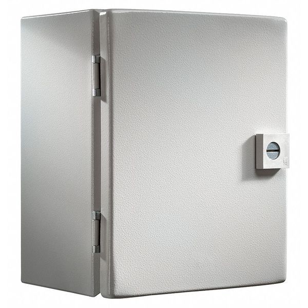 Rittal Carbon Steel Electrical Enclosures, 5.90 in H, 3.90 in D, 6 in W, NEMA 3R, 4, 12, Hinged - JB060604HC