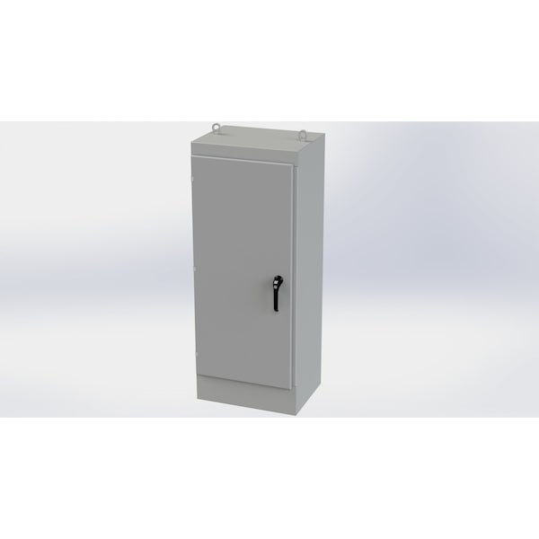 Saginaw Control & Engineering Carbon Steel Electrical Enclosures, 60 in H, 18 in D, 24 in W, NEMA 3R, 12, 13, Hinged - SCE-60EL2418FS
