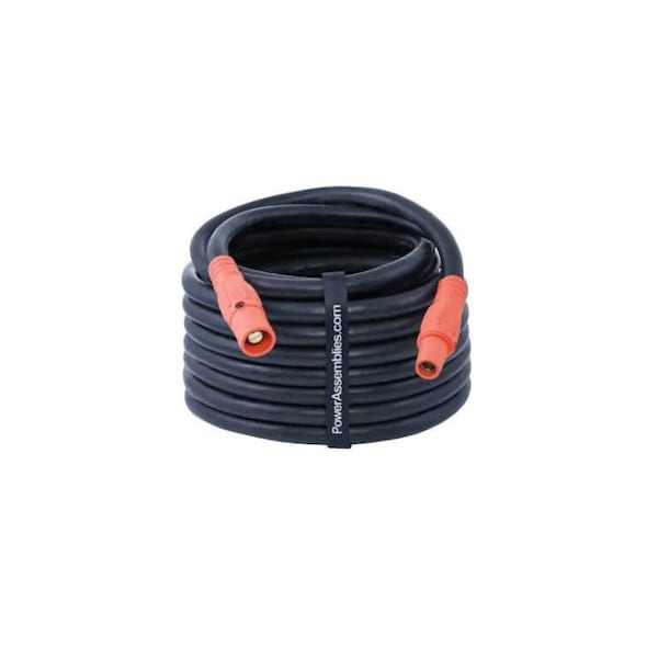 Power Assemblies Type W Extension 400A 4/0 AWG Series 16 Male to Female Camlock 50 Ft, Orange - 40TW16050MFO