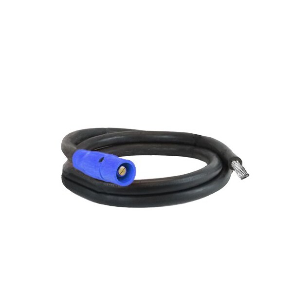 Power Assemblies Type W Pigtail 400A 4/0 AWG Series 16 Male Camlock to Tinned 10 ft, Blue - 40TW16010MTB