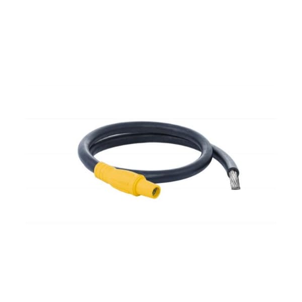 Power Assemblies Type W Pigtail 400A 4/0 AWG Series 16 Female Camlock to Tinned 6 ft, Yellow - 40TW16006FTY