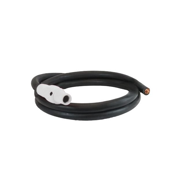 Power Assemblies Type W Pigtail 400A 4/0 AWG Series 16 Female Camlock to Blunt 10 ft, White - 40TW16010FBW
