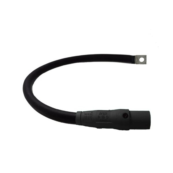 Power Assemblies Type W Pigtail 400A 4/0 AWG Series 16 Male Camlock to Lug 3 ft, Black - 40TW16003MLE