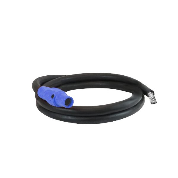 Power Assemblies Type W Pigtail 400A 4/0 AWG Series 16 Female Camlock to Tinned 10 ft, Blue - 40TW16010FTB
