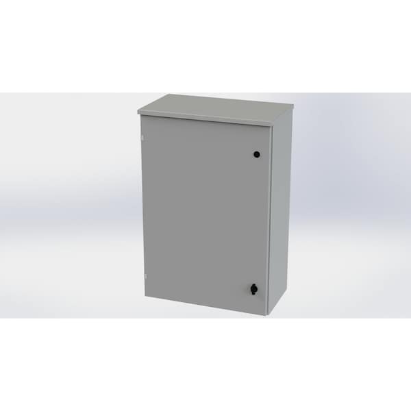 Saginaw Control & Engineering Galvanized Steel Electrical Enclosures, 36 in H, 12 in D, 24 in W, NEMA 3R, Hinged - SCE-36R2412LP