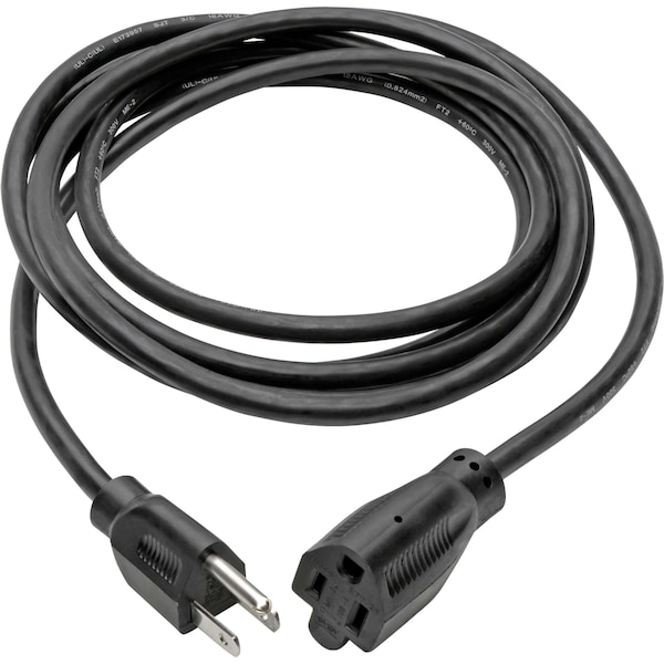 Tripp Lite Power Cord, 5-15P to 5-15R, 10A, 18AWG, 10ft - P022-010
