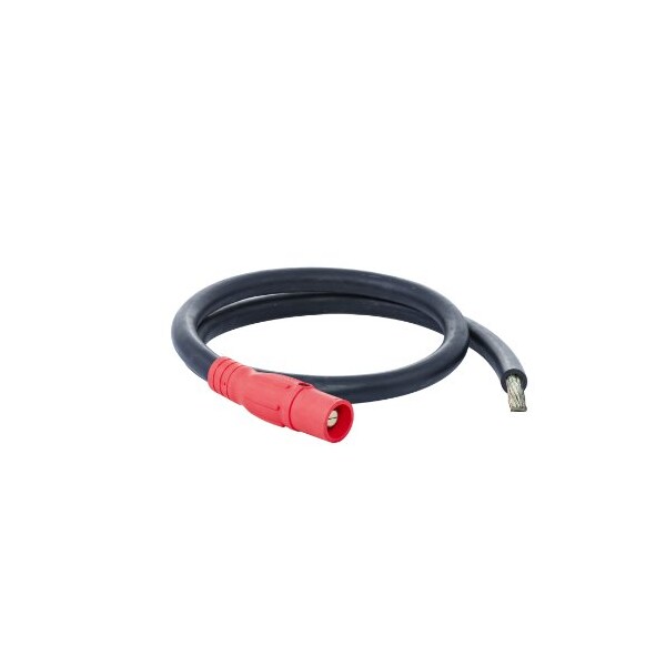 Power Assemblies Type W Pigtail 400A 4/0 AWG Series 16 Male Camlock to Tinned 6 ft, Red - 40TW16006MTR