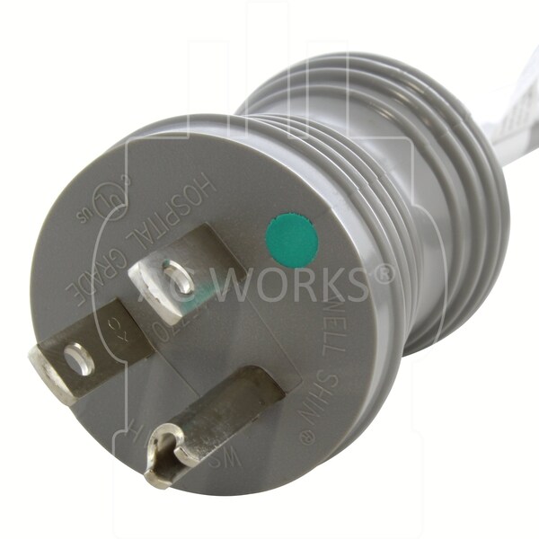 Ac Works 15A 6FT 14/3 Medical Grade Power Cord to IEC C13 End - MD15AC13-072