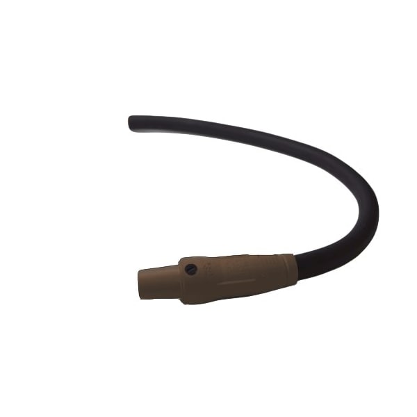 Power Assemblies Type W Pigtail 400A 4/0 AWG Series 16 Female Camlock to Blunt 3 ft, Brown - 40TW16003FBH