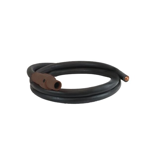 Power Assemblies Type W Pigtail 400A 4/0 AWG Series 16 Female Camlock to Blunt 10 ft, Brown - 40TW16010FBH
