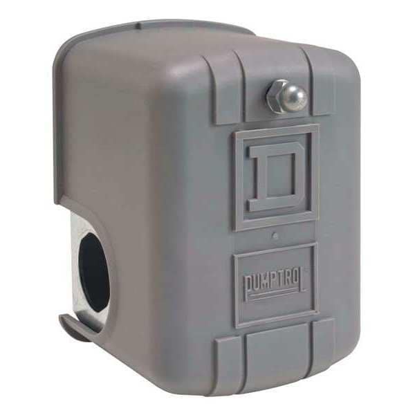 Interruptor de presión Telemecanique Sensors, (1) puerto, 1/4 pulgada NPTM, DPST, 40 a 100 psi, accionamiento estándar - 9013FHG9J27X