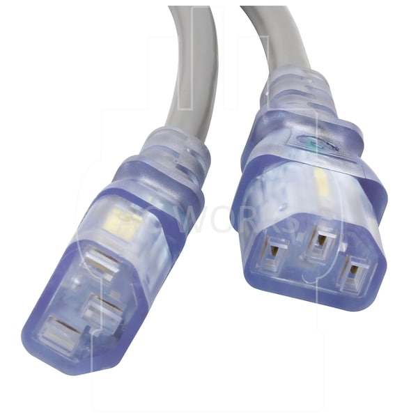 Ac Works 10A 10FT 18/3 Medical Hospital Grade Y Power Cord with 2 IEC C13 - MD115-Y