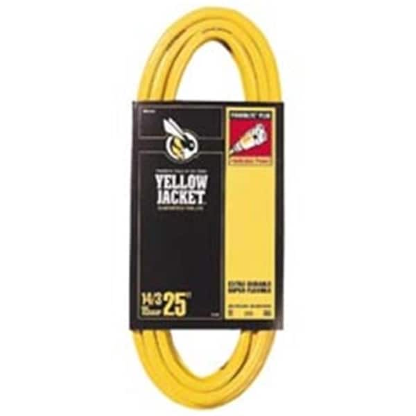 Woods Wire 25 ft. Yellow 14-3 Sjtw-A Yellow Jacket Power Cord - 860-2886