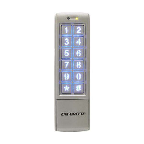 Seco-Larm Mullion-Style Outdoor Stand-Alone Keypad. Weatherproof (IP65). Backlit keys, 1,010 user c - SLM-SK-2323-SDQ