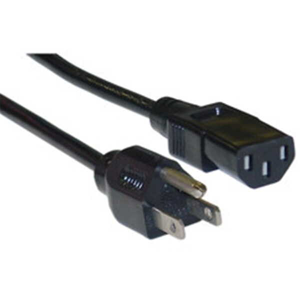 Aish Computer-Monitor Power Cord Black NEMA 5-15P to C13 10 Amp UL CSA rated 50 foot - AI50479