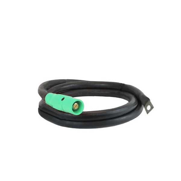 Power Assemblies Type W Pigtail 400A 4/0 AWG Series 16 Male Camlock to Lug 10 ft, Green - 40TW16010MLG