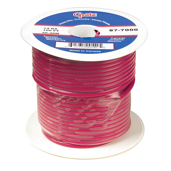Grote 14 AWG 1 Conductor Stranded Primary Wire 100 ft. RD, Wire Color: Red - 87-7000