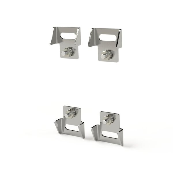 Saginaw Control & Engineering Mounting Kit, 6 in. H x 6 in. W x 1 in. L, 304 Stainless Steel, 4 PK - SCE-ELJMFKSS-OS
