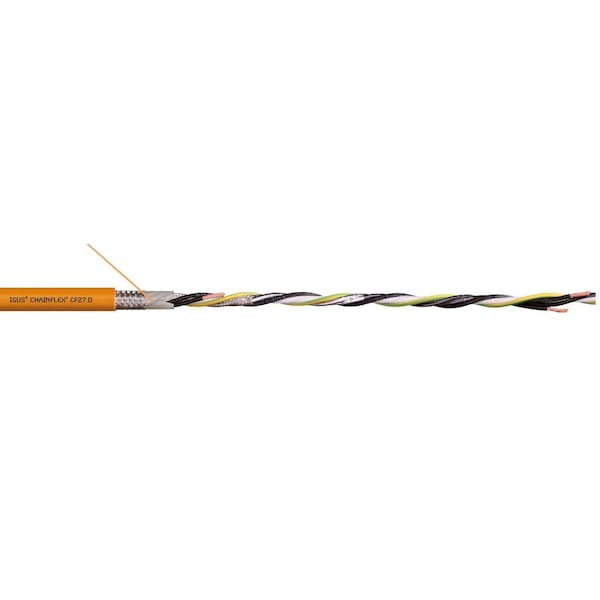 Chainflex Servo Motor Cable, 1,000 V, 1.46 in dia. - CF27-500-04-D