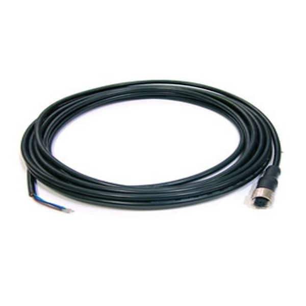 Antaira M12 A Code 5P Female to Open Cable, 5 Meter, Wire:UL 24AWG-5C Black, IP68 Protection - CB-M12A5PF-5M
