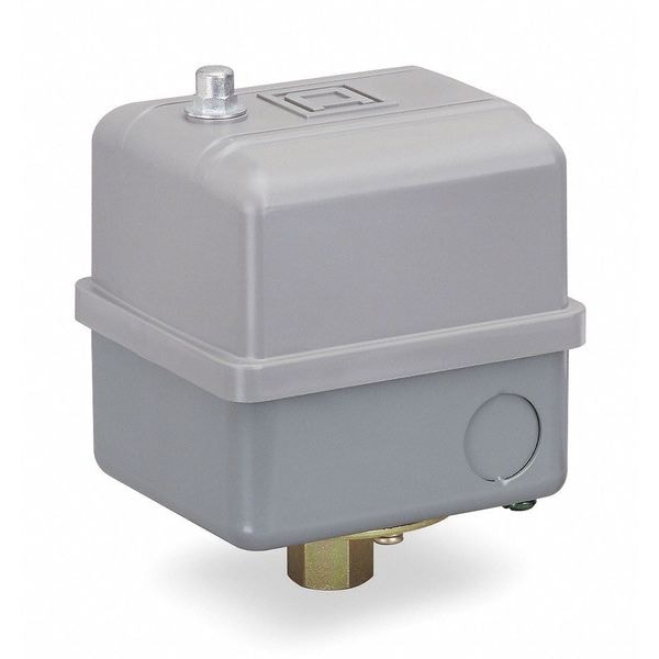 Interruptor de presión Telemecanique Sensors, (1) puerto, 1/4 pulgadas FNPS, DPST, 5 a 80 psi, Acción Reversa - 9013GSG2J35R