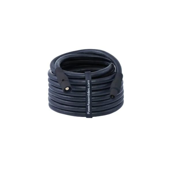 Power Assemblies Type W Extension 400A 4/0 AWG Series 16 Male to Female Camlock 50 Ft, Black - 40TW16050MFE