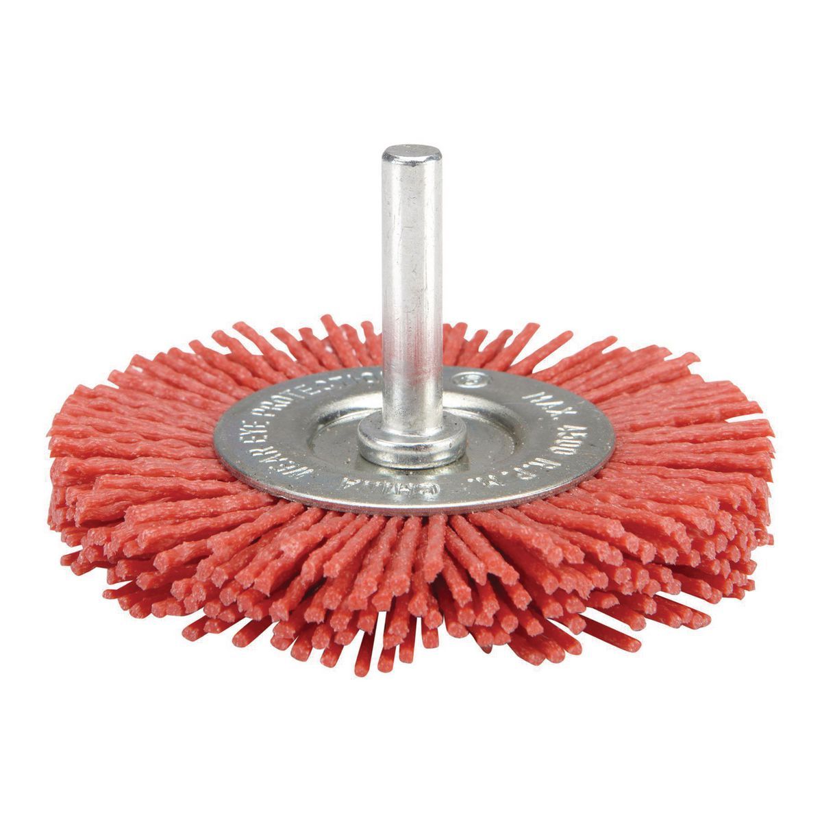 Rueda abrasiva de nylon de 80 granos de 3 pulgadas Warrior con mango de 1/4 de pulgada - 60324