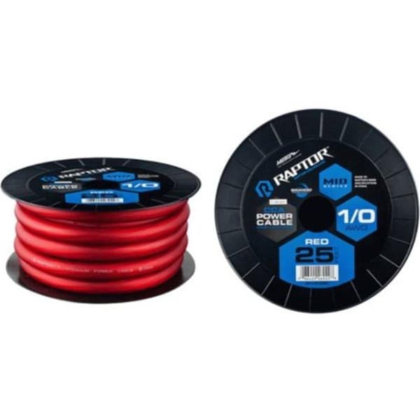 Metra Electronics Metra  25 ft. CCA Mid-Series Power Cable, Red - METR4R0-25
