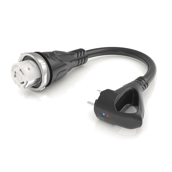 Furrion From 50 Amp125250 Volt Female Connector To 30 Amp Straight Blade RV Male Plug Pigtail Adapter - FP5030R-SB