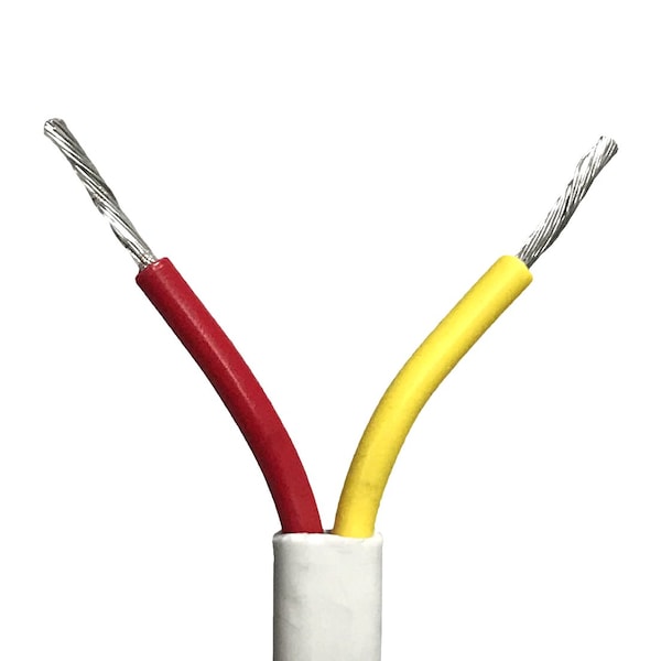 Remington Industries 18/2AWG Ga GPT Marine Duplex Stranded Wire, 250FT Lngth, Red & Yellow, Flat Boat Cbl, UL1426, 600V - 18DBCRED/YEL250
