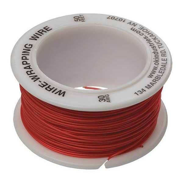 Ok Industries 30 AWG Wire Wrapping Wire 50 ft. RD - R-30R-0050
