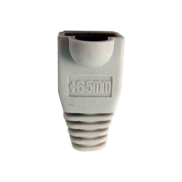 Vertical Cable, Botas deslizantes de PVC RJ45 para Cat 5E y Cat 6 - Gris - Paquete de 10 - 015-033GY-10