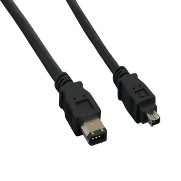 Sanoxy 10ft IEEE 1394a FireWire 400 de 6 pines a 4 pines, Negro - FRW-IEEE-1384A-6-4-10FT-BLK