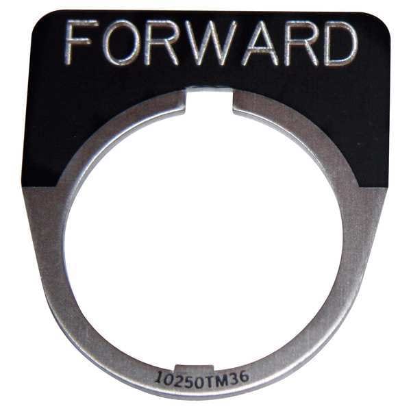 Placa de leyenda Eaton Cutler-Hammer, media vuelta, hacia adelante, negro - 10250TM15